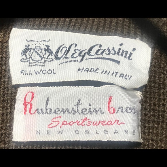 Vintage 50/60’s wool/suede cardigan - Picture 2 of 5